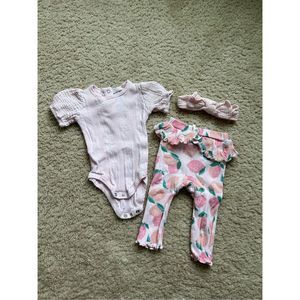 Baby Girl Pink Lemon Set